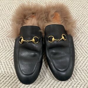 Gucci Fur Princetown Loafer